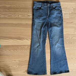 Universal Standard Flared Mid-Rise Blue Denim Jeans